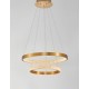Triac Dimmable Antique Gold Brass Aluminium & Acrylic LED 62 Watt 230 Volt 3113Lm 3000K IP20 D: 60 H: 120 cm Adjustable Height 