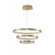 Triac Dimmable Antique Gold Brass Aluminium & Acrylic LED 112 Watt 230 Volt 4731Lm 3000K IP20 D: 80 H: 150 cm Adjustable Height