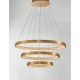 Triac Dimmable Antique Gold Brass Aluminium & Acrylic LED 112 Watt 230 Volt 4731Lm 3000K IP20 D: 80 H: 150 cm Adjustable Height