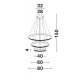 Triac Dimmable Antique Gold Brass Aluminium & Acrylic LED 112 Watt 230 Volt 4731Lm 3000K IP20 D: 80 H: 150 cm Adjustable Height