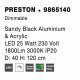 Traic Dimmable Sandy Black Aluminium & Acrylic LED 30 Watt 230 Volt 1828Lm 3000K IP20 D: 40 H: 120 cm Adjustable height - PNL98