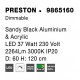 Traic Dimmable Sandy Black Aluminium & Acrylic LED 35 Watt 230 Volt 2264Lm 3000K IP20 D: 60 H: 120 cm Adjustable height - PNL98