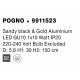 Sandy Black & Gold Aluminium LED GU10 1x10 Watt IP20 220-240 Volt Bulb Excluded D: 5.6 H1: 30 H2: 180 cm - PNL9911523 - NOVALUCE