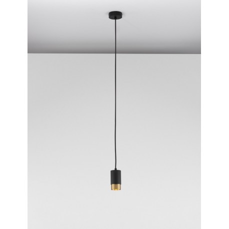 Sandy Black & Gold Aluminium LED GU10 1x10 Watt IP20 220-240 Volt Bulb Excluded D: 5.9 H1: 10.8 H2: 160.8 cm - PNL9911526 - NOVA