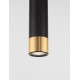 Sandy Black & Gold Aluminium Black Fabric Cable H: 200 cm LED GU10 1x13 Watt IP20 230 Volt Bulb Excluded D: 6 H: 30 cm - PNL9911