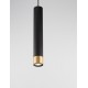 Sandy Black & Gold Aluminium Black Fabric Cable H: 200 cm LED GU10 1x13 Watt IP20 230 Volt Bulb Excluded D: 6 H: 40 cm - PNL9911