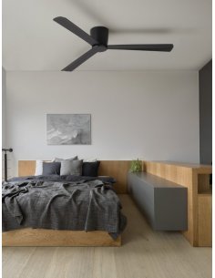 Fan Black Aluminium Black ABS Blades D: 121.9 cm H: 18.2 cm 6 Speed Remote 52’’ Blade DC 38W AC220-240V 5090CFM 198RPM 4,7Kg Sum