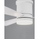 Fan Matt White Steel & Glass White Polywood D: 132 cm H: 25 cm 5 Speed Remote, 57.5 cm Blade DC 35W,AC220-240V 4500CFM 184RPM,<
