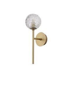 Clear Structured Glass & Brass Gold Steel LED G9 1x5 Watt 230 Volt IP20 Bulb Excluded D: 11 W: 14.5 H: 35 cm - PNL9960271 - NOVA 2