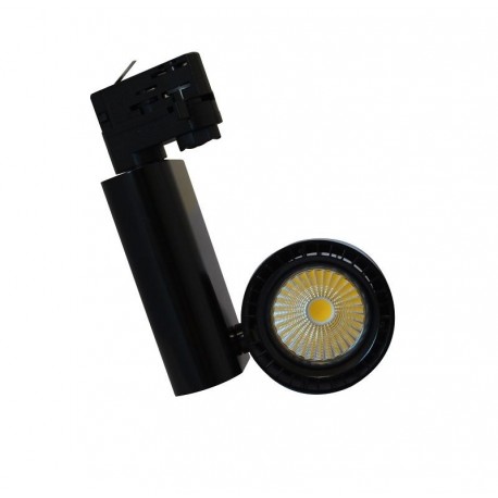 SPOT LED COB SUR RAIL 30W 230V 4000°K - Finition Noir