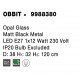 Opal Glass Matt Black Metal LED E27 1x12 Watt 230 Volt IP20 Bulb Excluded D: 38 H1: 32 H2: 120 cm Adjustable height - PNL998838