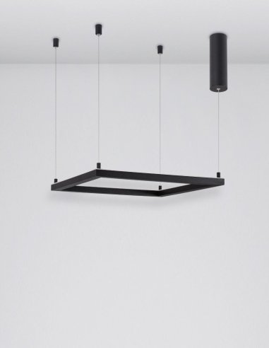Triac Dimmable Sandy Black Aluminium & Acrylic LED 30 Watt 230 Volt 2188Lm 3000K IP20 L: 50 H: 120 cm Adjustable Height - PNL9