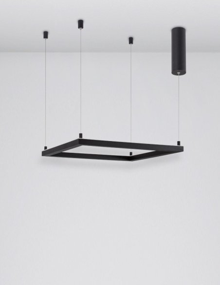 Triac Dimmable Sandy Black Aluminium & Acrylic LED 30 Watt 230 Volt 2188Lm 3000K IP20 L: 50 H: 120 cm Adjustable Height - PNL9