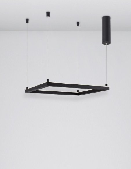 Triac Dimmable Sandy Black Aluminium & Acrylic LED 30 Watt 230 Volt 2188Lm 3000K IP20 L: 50 H: 120 cm Adjustable Height - PNL9