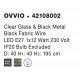 Clear Glass & Black Metal Black Fabric Wire LED E27 1x12 Watt 230 Volt IP20 Bulb Excluded D: 40 H1: 40 H2: 195 cm Adjustable He
