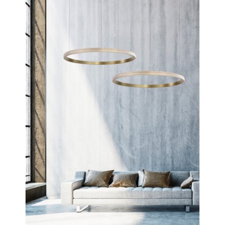 Antique Brass Aluminium & Acrylic LED 30 Watt 230 Volt 1650Lm 3000K IP20 D: 85 H: 180 cm Adjustable height - PNL86016802 - NOVA