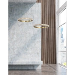 Antique Brass Aluminium & Acrylic LED 18 Watt 230 Volt 1020Lm 3000K IP20 D: 45 H: 180 cm Adjustable height - PNL86016804 - NOVA