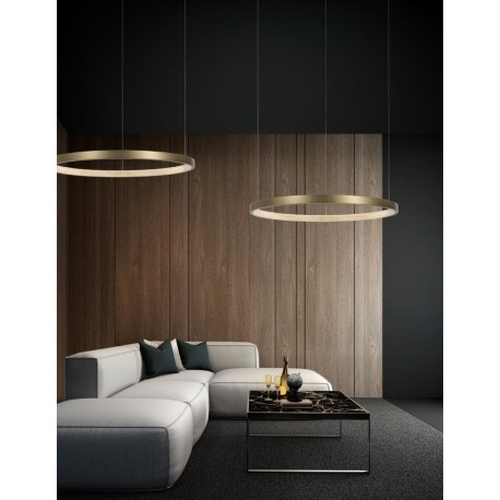 Antique Brass Aluminium & Acrylic LED 35 Watt 230 Volt 1900Lm 3000K IP20 D: 108 H: 180 cm Adjustable Height - PNL86016805 - NOV