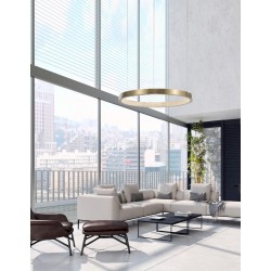 Antique Brass Aluminium & Acrylic LED 23 Watt 230 Volt 1265Lm 3000K IP20 D: 65 H: 180 cm Adjustable Height - PNL86016807 - NOVA