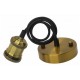 Suspension Vintage Douille E27 x 1 Gold Brossé IP20 - P9049 - OPTONICA