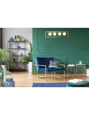 Suspension AVELIN Alu Or E27 x 4 80cm