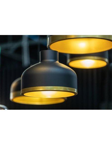 Suspension GOLDI Noire + Or E27 x 1 Ø300mm