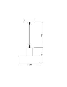 Suspension SELVIA 2 Métal Rose Gold E27 x 1 Ø200mm 2