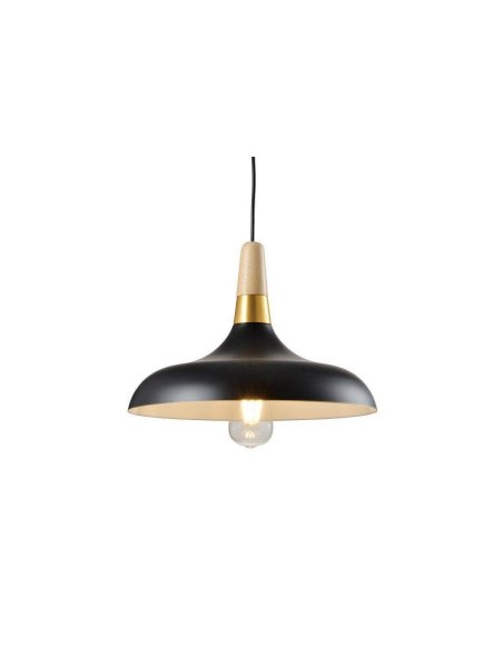 Suspension SCANDI 2 Noir/Bois/Or E27 x 1 Ø350mm