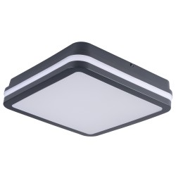 Plafonnier LED Carré Graphite 260 x 260mm 24/30W CCT + détecteur