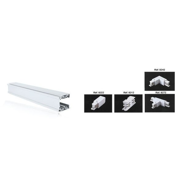Rail Triphasé BLANC 1m