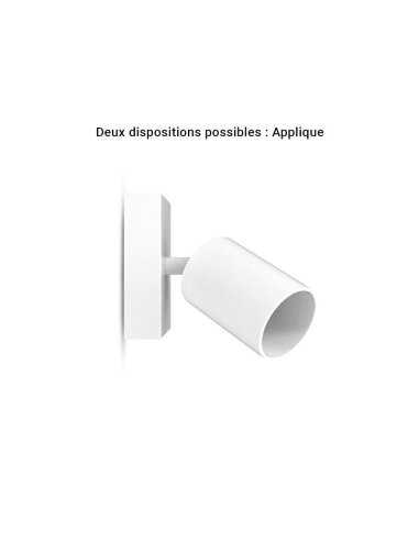 Applique orientable blanche GU10 x1