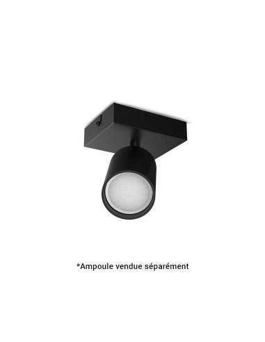 Applique orientable noire GU10 x1