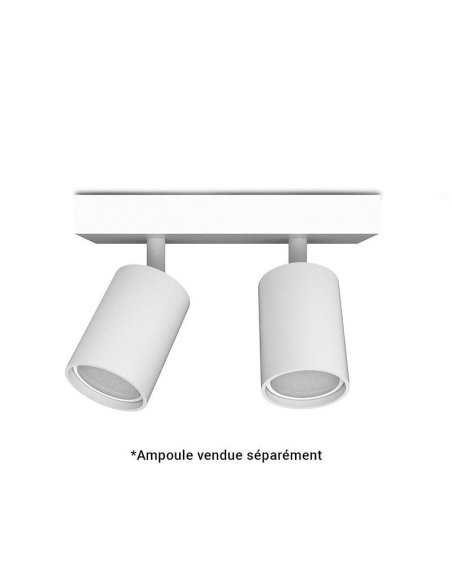 Applique orientable 2 spots blanche GU10 x2