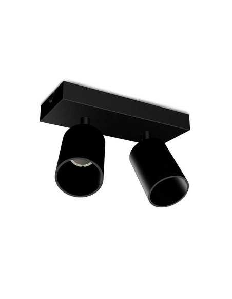 Applique orientable 2 spots noire GU10 x2