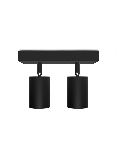 Applique orientable 2 spots noire GU10 x2