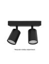 Applique orientable 2 spots noire GU10 x2