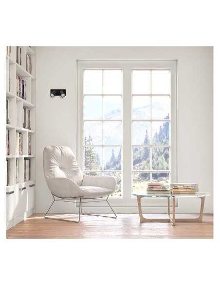 Applique orientable 2 spots noire GU10 x2