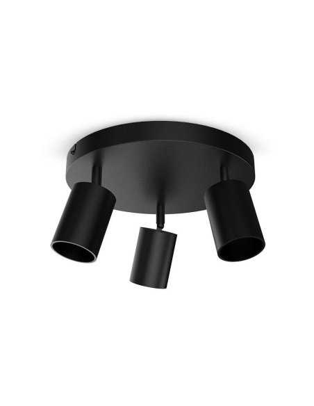 Applique orientable 3 spots noir GU10 x3