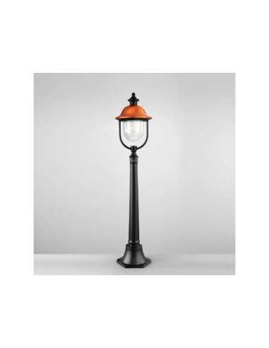 Potelet VENEZIA Alu Noir + Bronze E27 x 1 IP44 1180mm