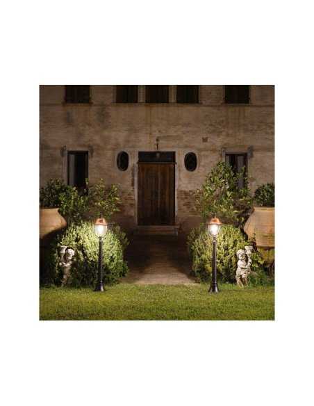 Potelet VENEZIA Alu Noir + Bronze E27 x 1 IP44 1180mm