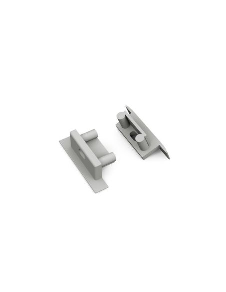 Terminaison Profile LED Fin12-R Gris (x2)