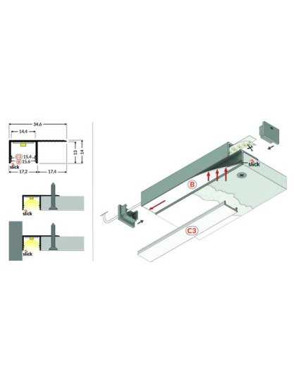 Profile LED Bordure14-RP Aluminium Anodisé