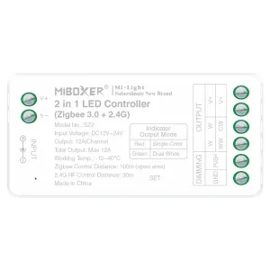 Contrôleur LED 2 en 1 (Zigbee 3.0 + 2.4G)