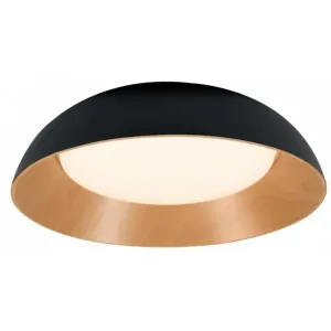 Plafonnier LED Noir/Effet Bois 24W 1800lm 3CCT IP20 Ø510mm