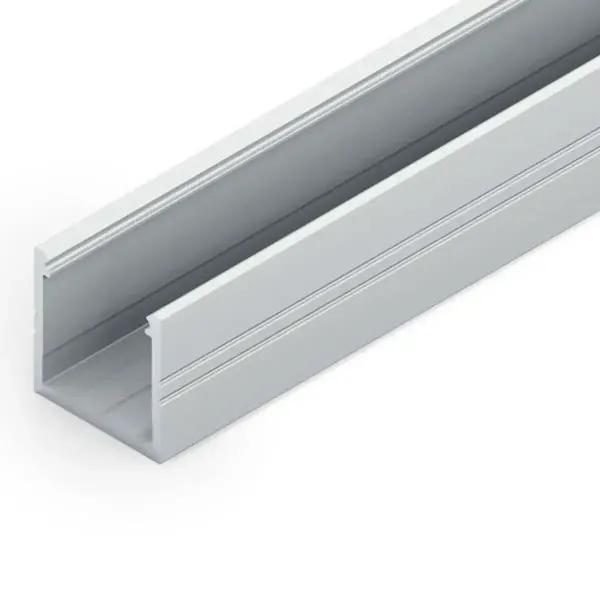 Profile LED Fin16 Aluminium Anodisé, Brut, Blanc, Noir