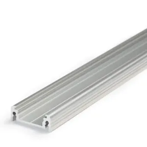 Profilé Bande LED Plat14 Aluminium Anodisé, Brut, Noir, Blanc