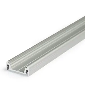 Profilé Bande LED Plat14 Aluminium Anodisé, Brut, Noir, Blanc