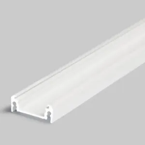 Profilé Bande LED Plat14 Aluminium Anodisé, Brut, Noir, Blanc