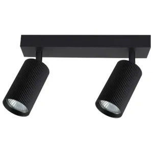Support de Spot Orientable Noir Strillé GU10 x2