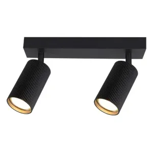 Support de Spot Orientable Noir Strillé GU10 x2 2